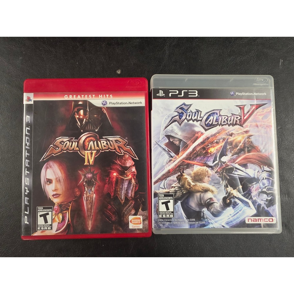 SoulCalibur IV & V 4 5 Bundle Sony PlayStation 3 PS3 Fighting Games CIB Lot